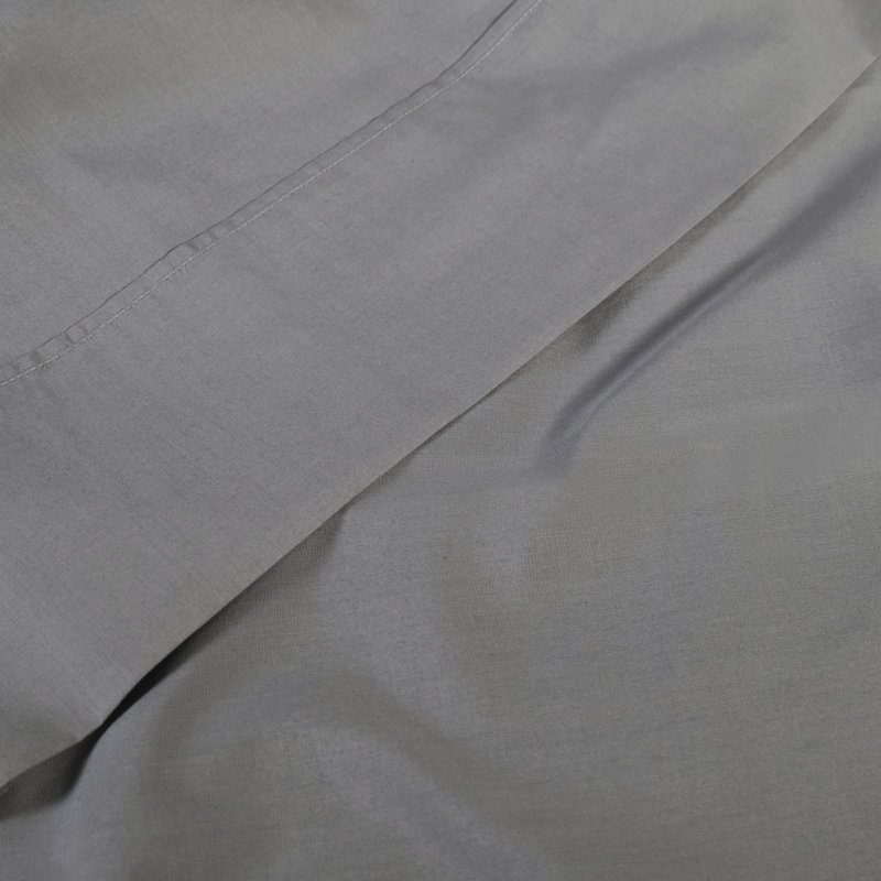 Queen Smoked Pearl Cotton Percale Deep Pocket Sheet Set