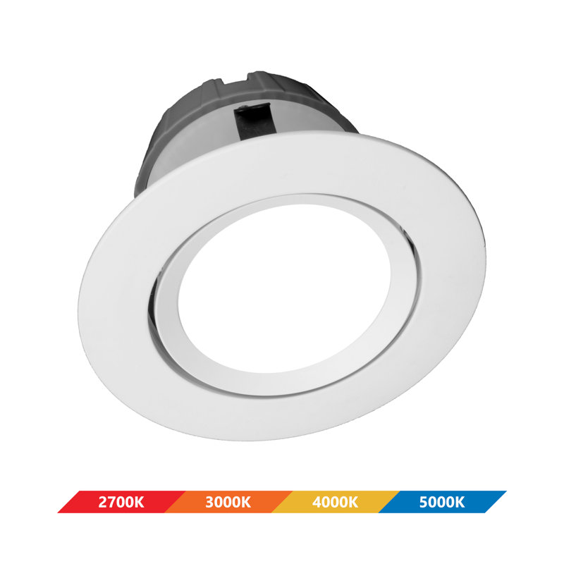 Eco-Friendly 4" White Aluminum LED Recessed Downlight, 2700K