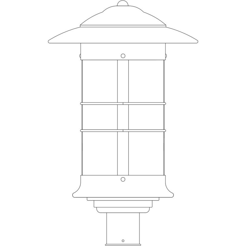 Satin Black Frosted Glass Outdoor Lantern Head