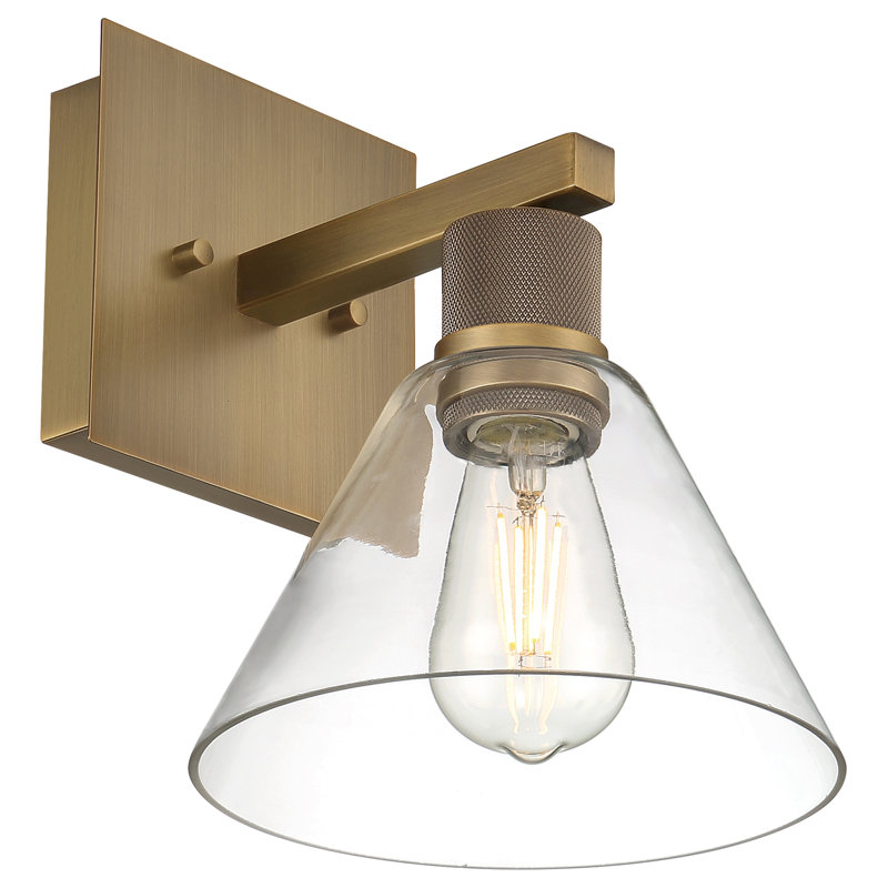 Martini Charm Antique Brushed Brass Dimmable Wall Sconce