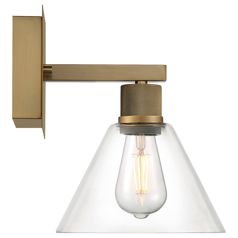 Martini Charm Antique Brushed Brass Dimmable Wall Sconce