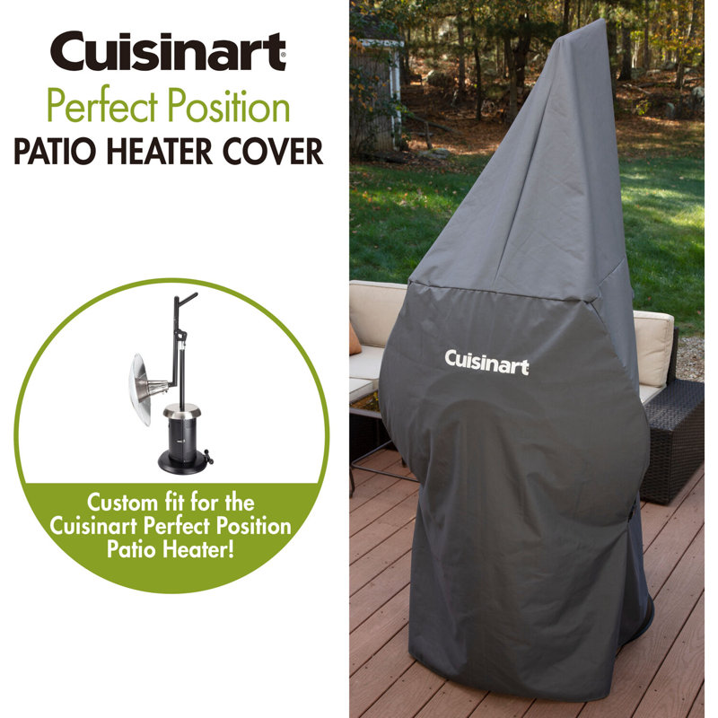 Cuisinart Black Polyester Rip-Resistant Patio Heater Cover