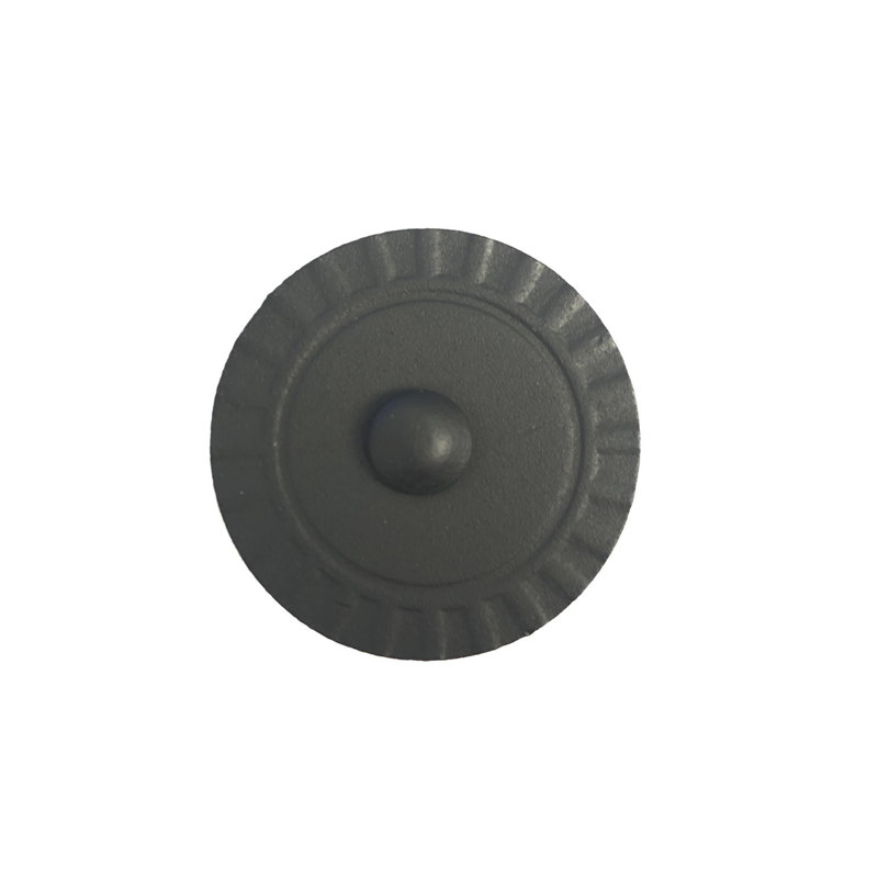 Black Round Iron Mushroom Cabinet Knob with Mounting Hardware