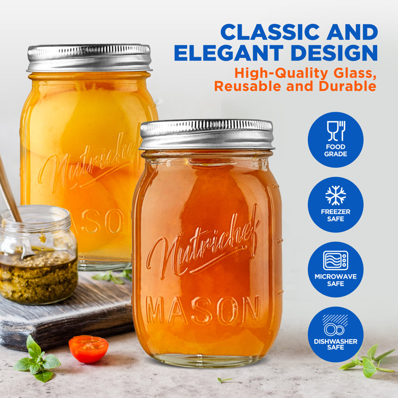 NutriChef Glass Jar - Set of 4 (Set of 4)