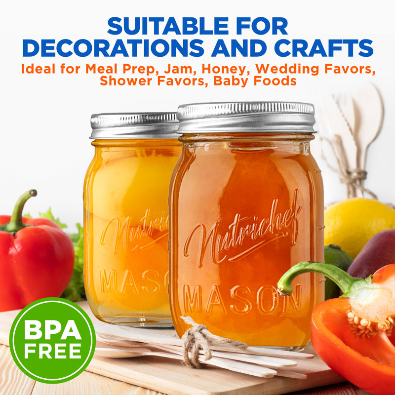 NutriChef Glass Jar - Set of 4 (Set of 4)