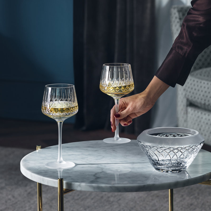 Waterford Lismore Arcus Crystal Wine Glass Set, 14 oz, Clear