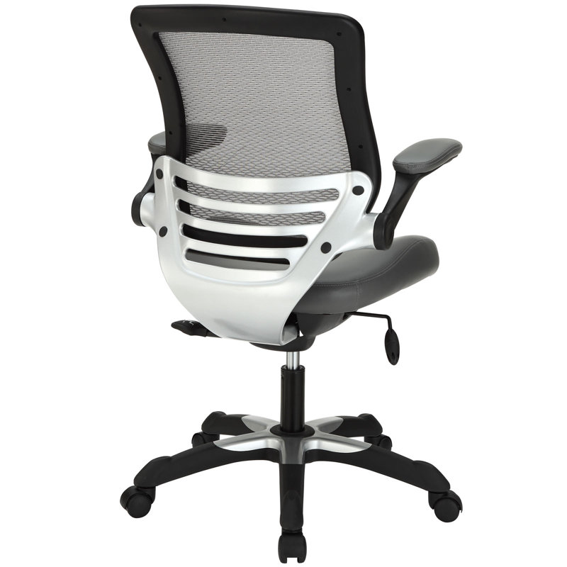 Edge Swivel Office Chair with Adjustable Arms in Tan Vinyl