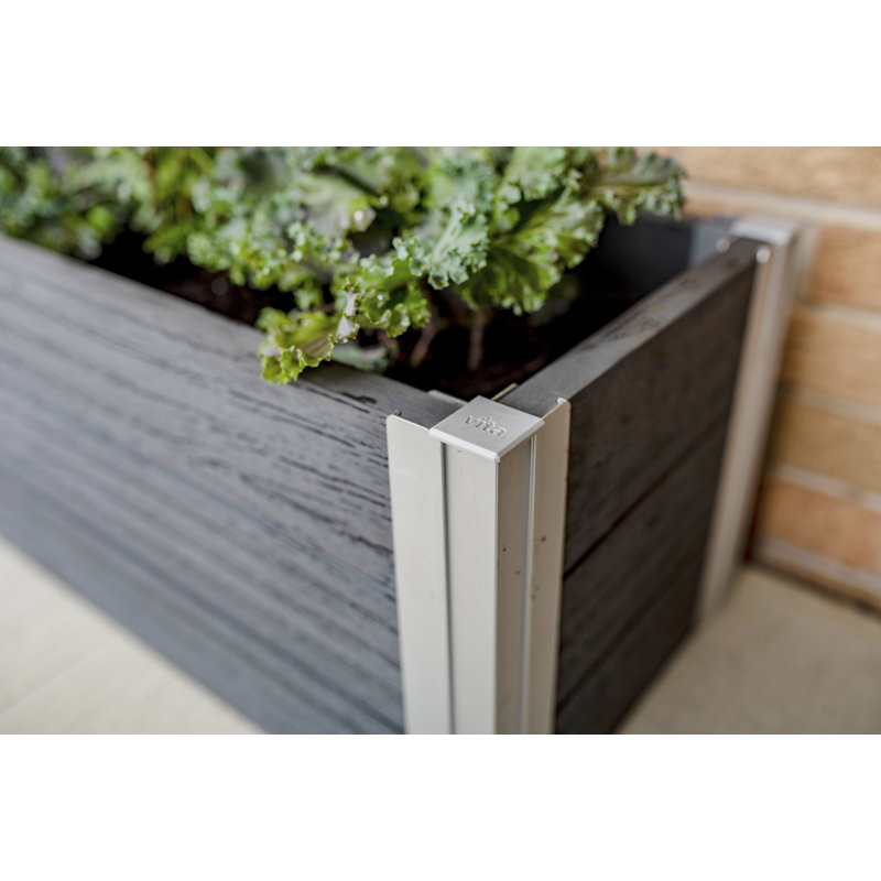 Modern Urbana Square Slate Gray PVC Medium Planter Box