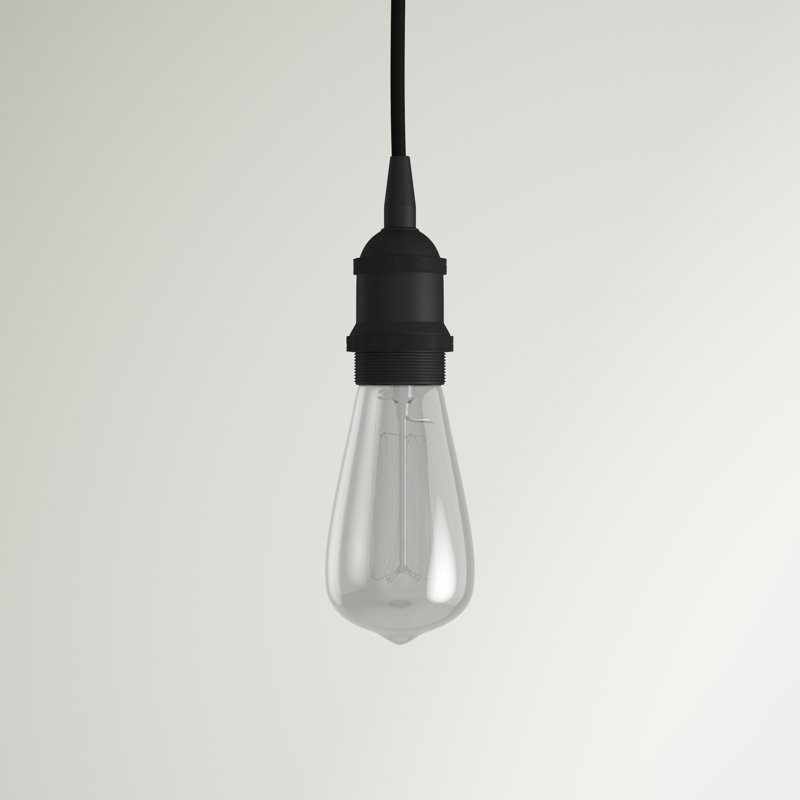 Matte Black Vintage Mini Pendant Light