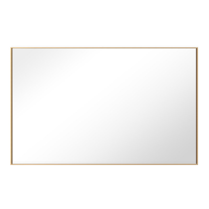 Sleek Modern 40"x24" Gold Aluminum Framed Vanity Mirror