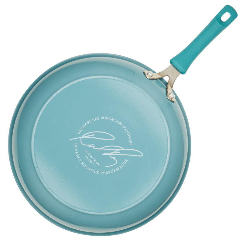Agave Blue 12.5" Aluminum Nonstick Frying Pan with Ceramic Coating