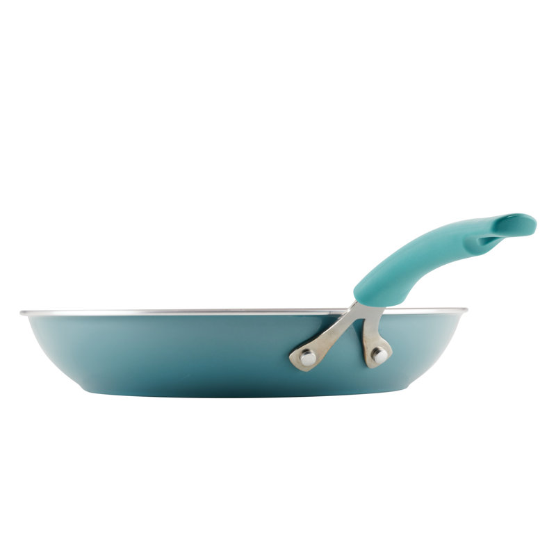 Agave Blue 12.5" Aluminum Nonstick Frying Pan with Ceramic Coating