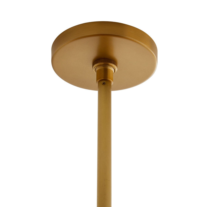 Nev 32" Airy Rattan and Antique Brass Drum Pendant Light