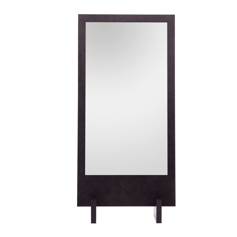 Banfi Ebony Oak Veneer Full-Length Rectangular Floor Mirror