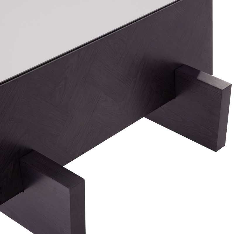 Banfi Ebony Oak Veneer Full-Length Rectangular Floor Mirror
