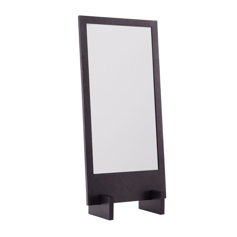 Banfi Ebony Oak Veneer Full-Length Rectangular Floor Mirror