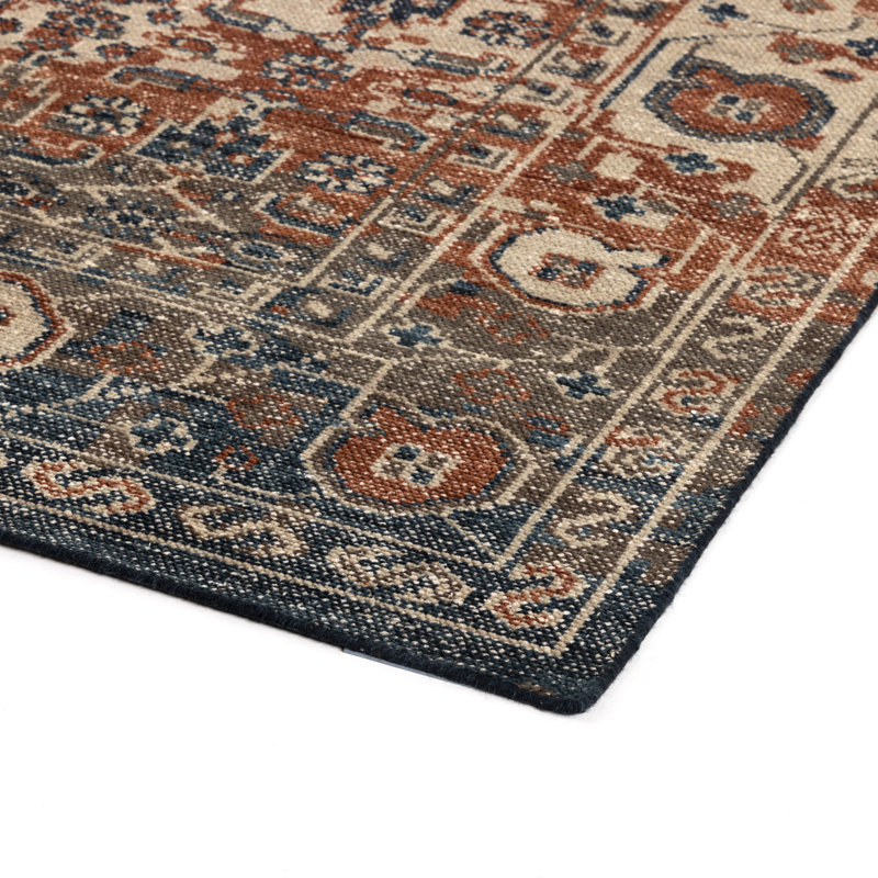 Arwen Traditional Hand-Knotted Wool Area Rug, 8' x 10', Earth Tones