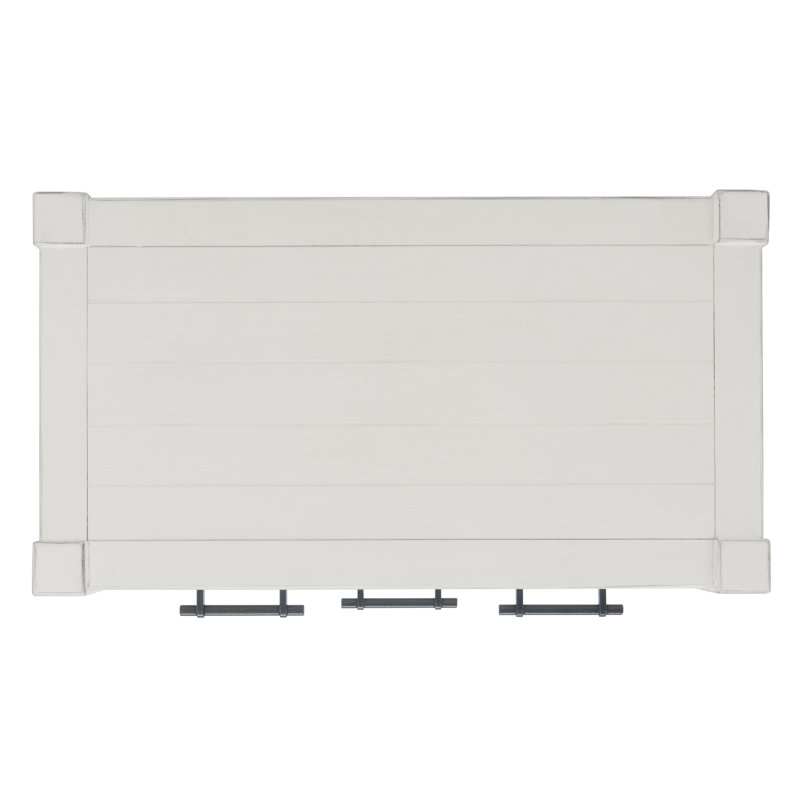 Filbert Distressed White 28'' Wood & Metal Console Table with Storage