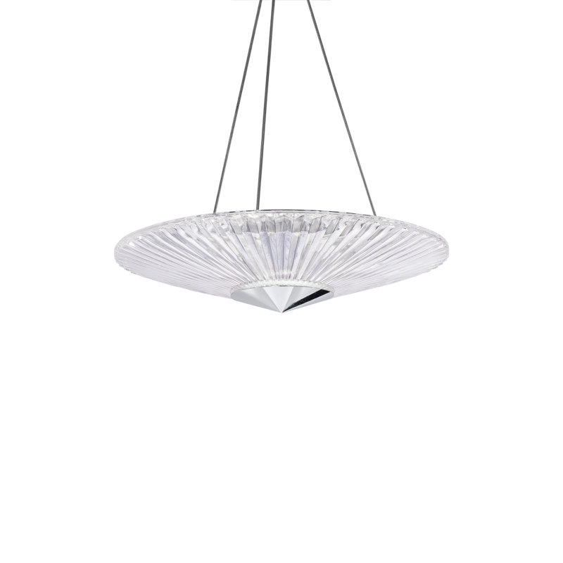 Origami Heritage Crystal LED Pendant in Polished Chrome