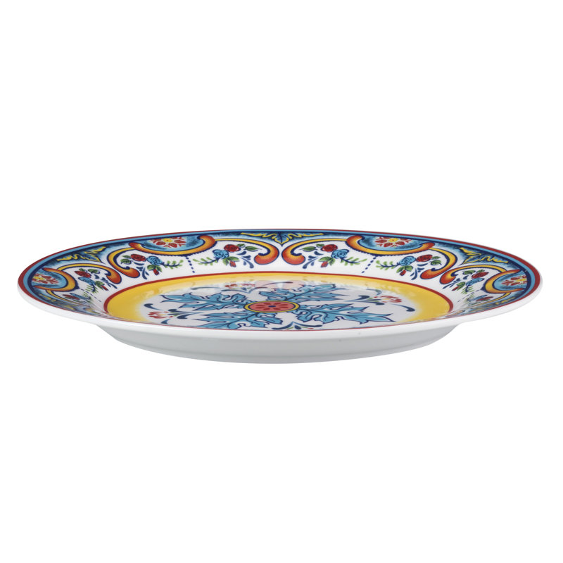 Vibrant Ceramic 8.66" Microwave-Safe Salad Plates Set