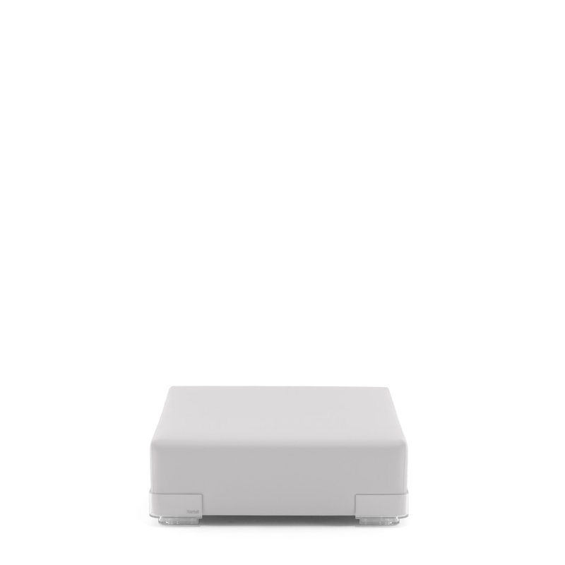 Plastics Tech Modular White Ottoman with Soft Cushions