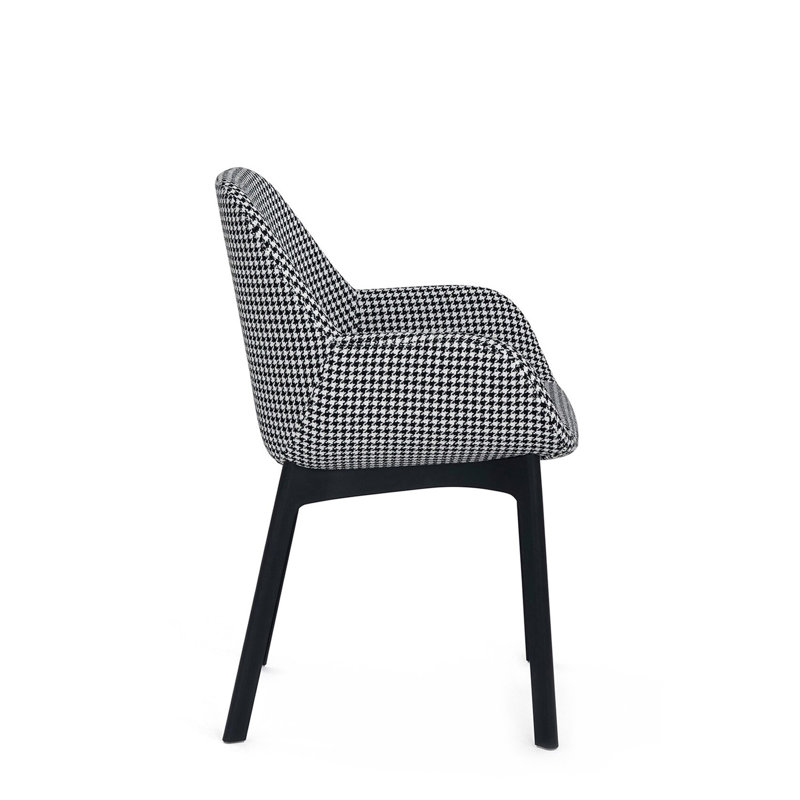 Patricia Urquiola Couture Houndstooth Black Clap Armchair