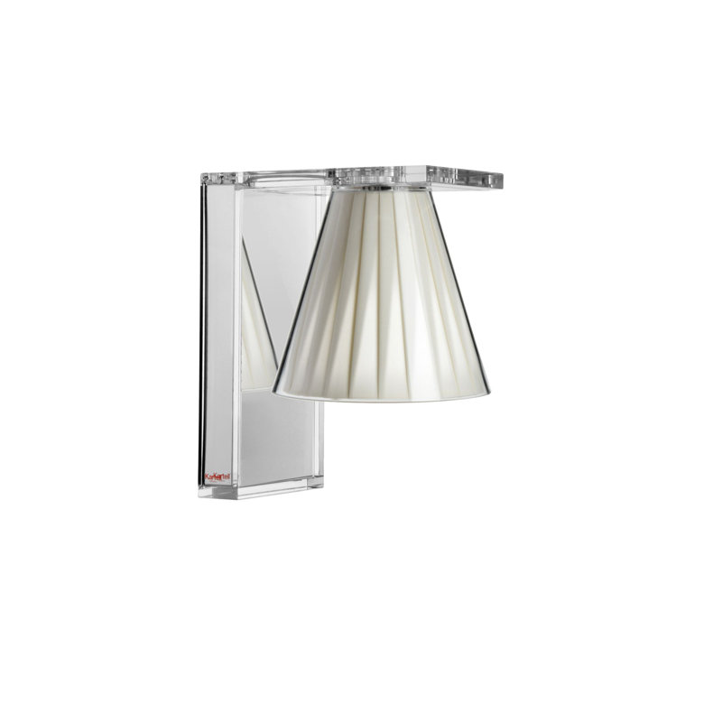 Eugeni Quitllet Beige Dimmable LED Wall Sconce with Plissé Shade