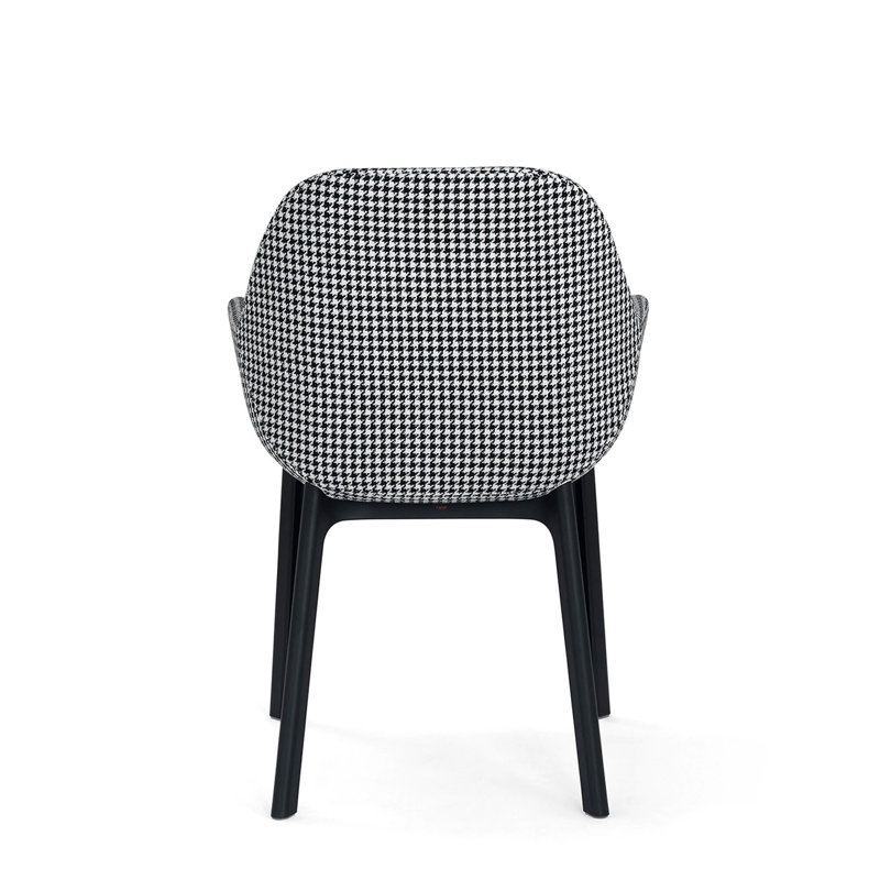 Patricia Urquiola Couture Houndstooth Black Clap Armchair