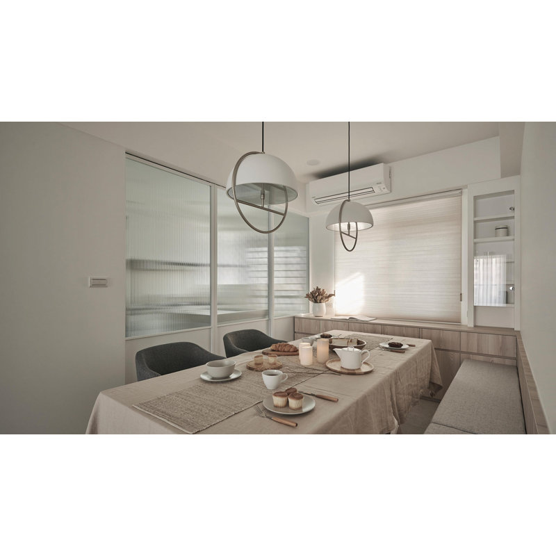 Huan 15.7'' White Steel Globe Pendant with LED Bulb