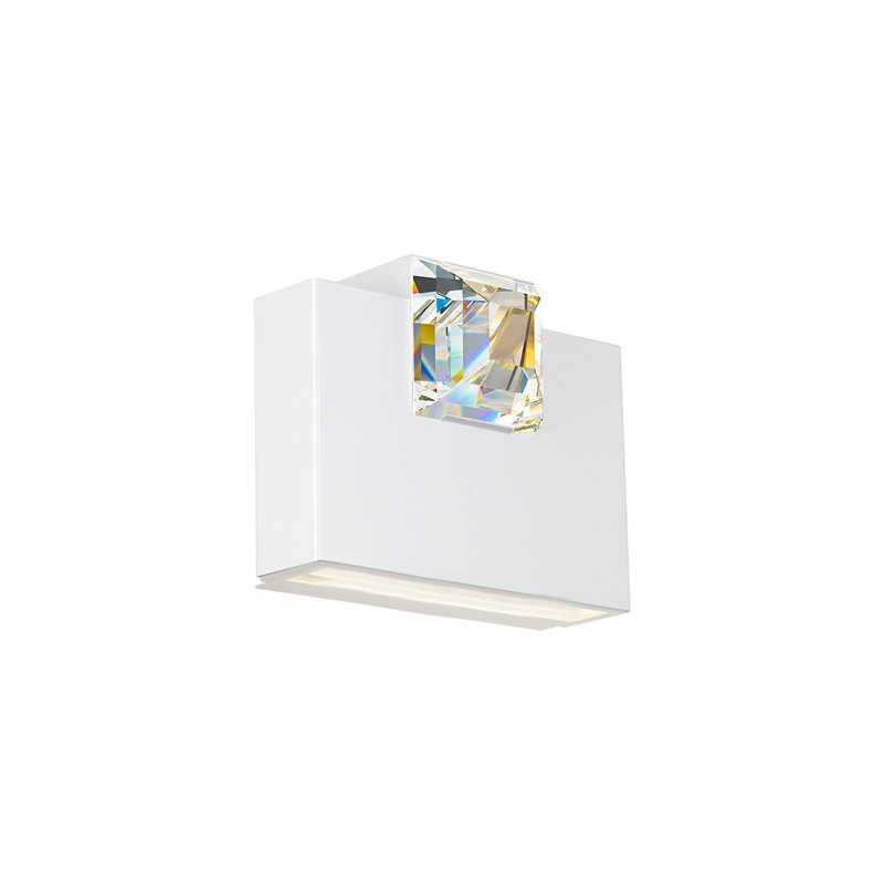 White Crystal LED Dimmable Wall Sconce