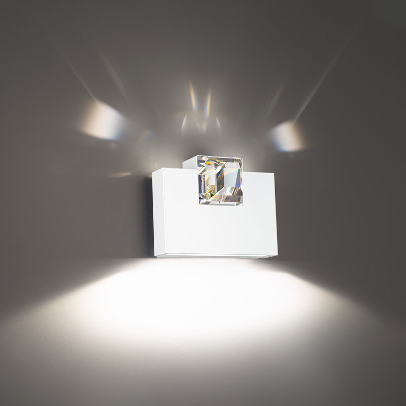 White Crystal LED Dimmable Wall Sconce