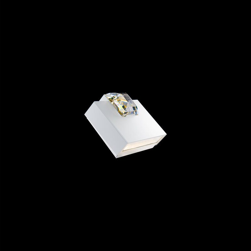 White Crystal LED Dimmable Wall Sconce