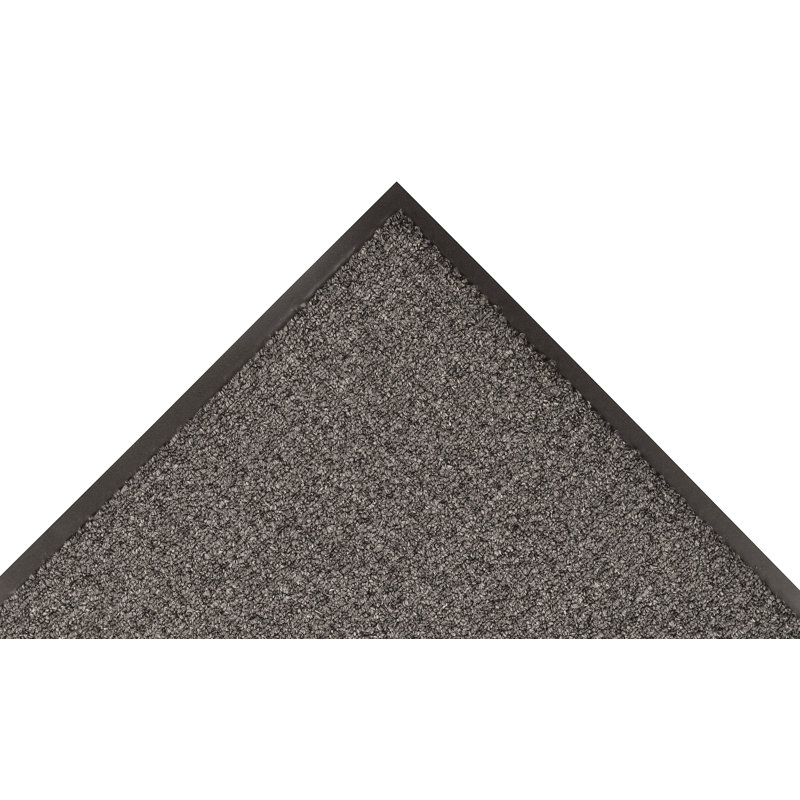 Charleston Elegance Charcoal Vinyl 4' x 8' Outdoor Entrance Mat