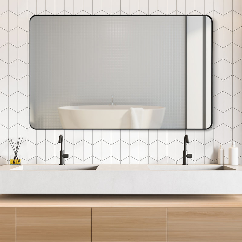 Nettuno 48" Rectangular Silver and Gold Bathroom Vanity Mirror