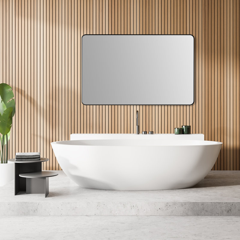 Nettuno 48" Rectangular Silver and Gold Bathroom Vanity Mirror