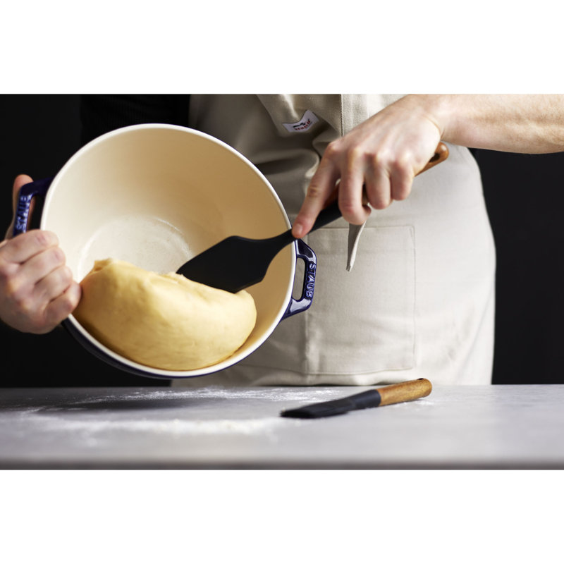 Black Silicone and Acacia Wood Pastry Brush