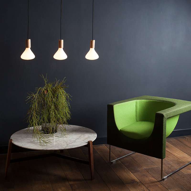 Noma Mini 6W LED Oak Pendant with Matte White Finish