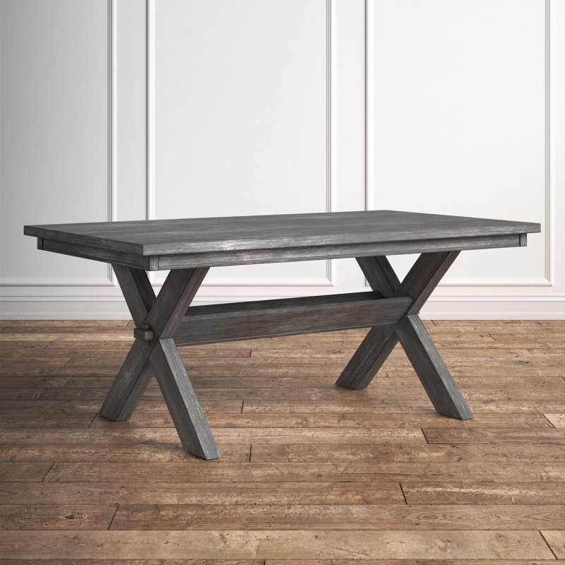 Farmhouse Oak 72" Rectangular Dining Table with Storage Shelf