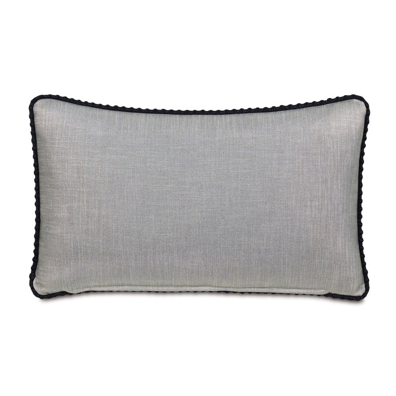 Navy Blue and Gold Geometric Lumbar Pillow with Insert