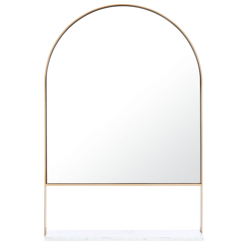 Yuriko 24" x 36" Rectangular Wood and Gold Wall Mirror