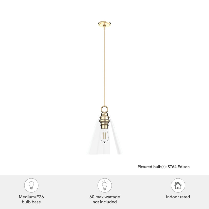 Alturas Gold Large Glass LED Pendant Light