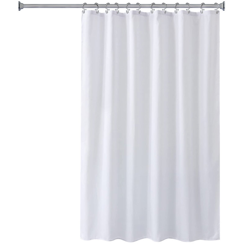 Chrome Rust Resistant Double Hook Shower Curtain Rings, Set of 12