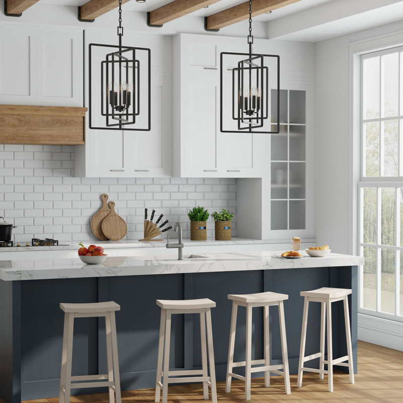 Aldren Oil-Rubbed Bronze 4-Light Geometric Chandelier
