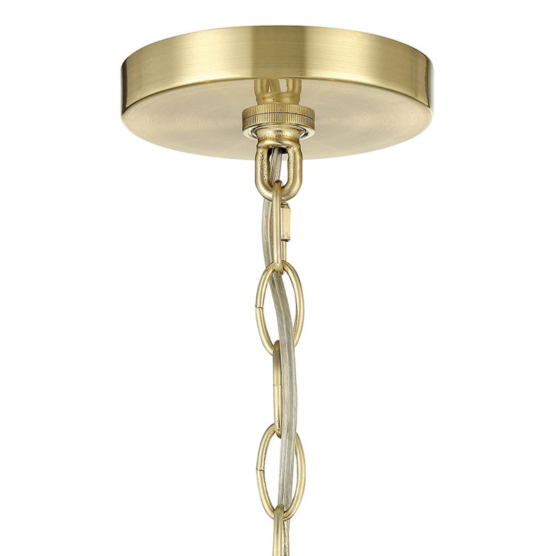 Charlotte Satin Brass 6-Arm Candle Style Chandelier