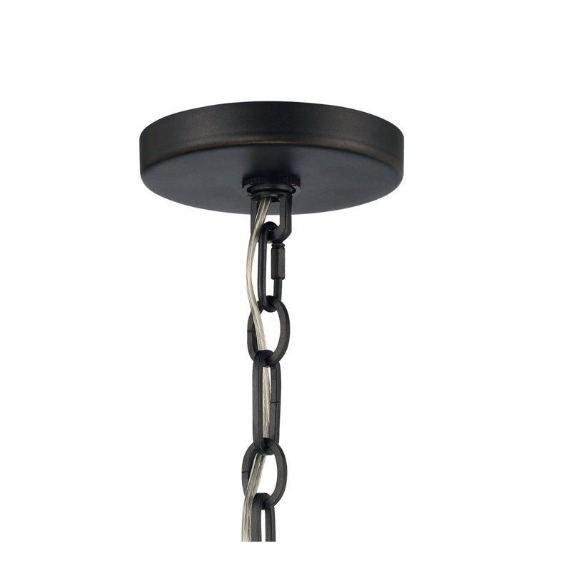 Aldren Oil-Rubbed Bronze 4-Light Geometric Chandelier