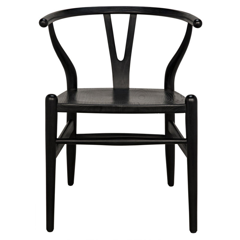 ErgoCraft Charcoal Black Solid Wood Arm Chair