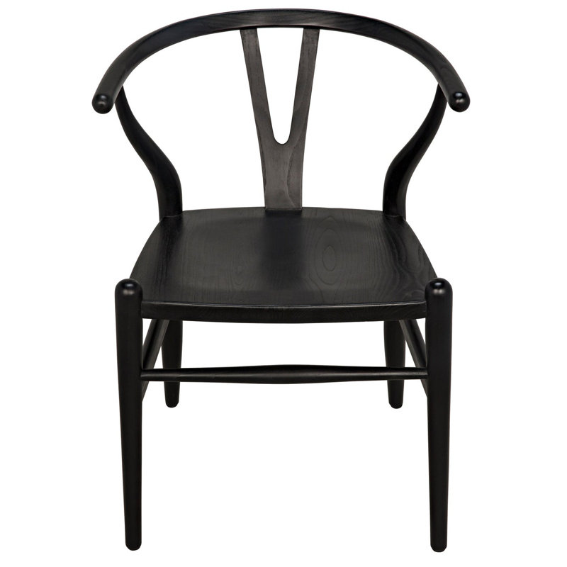 ErgoCraft Charcoal Black Solid Wood Arm Chair