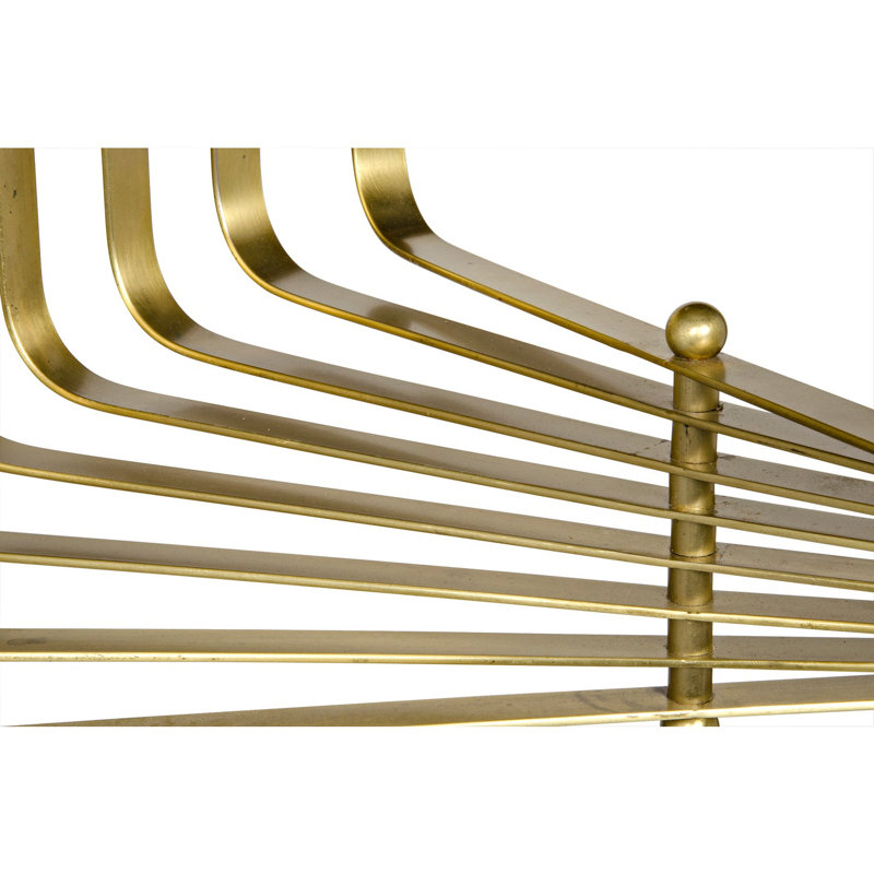 Antique Brass 4-Light Geometric Candle Chandelier