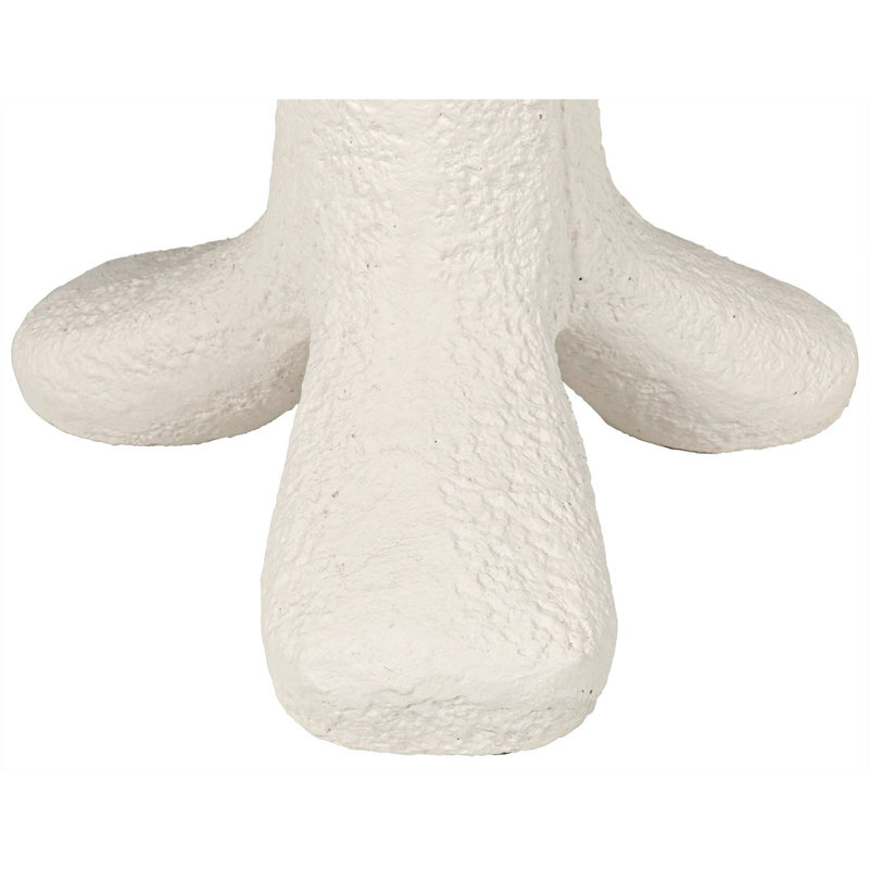 Luca Classic White Round Fiber Cement Side Table