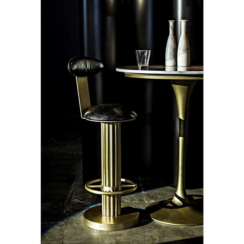 13'' Black Marble Tabletop Candlestick Set